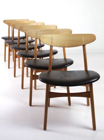 6x Carl Hansen & Son CH30 chairs by Hans Wegner