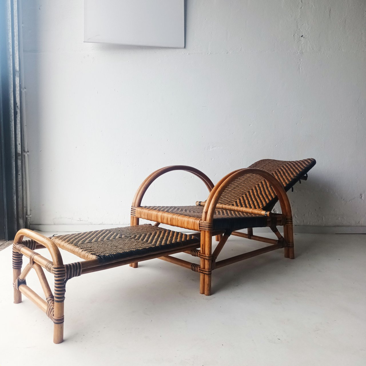 Image 7 of Vintage rattan lounge chair
