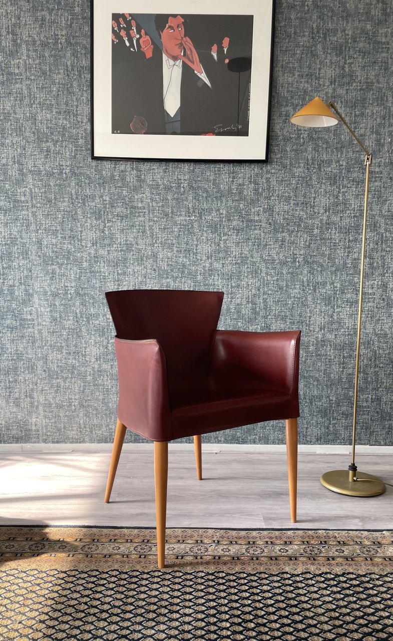Image 9 of 6x Vintager Matteo Grassi "Vela" fauteuil van Carlo Bartoli