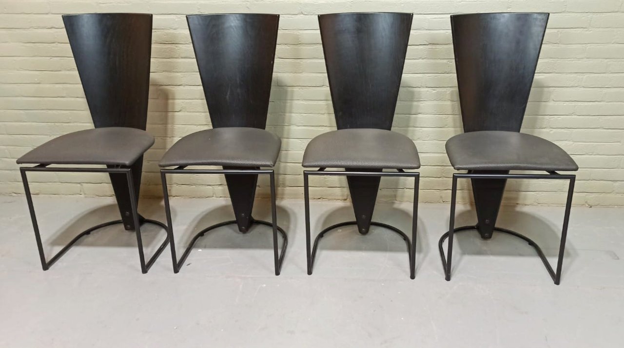 Image 6 of 4x Harvink Zino Memphis Milano stoelen