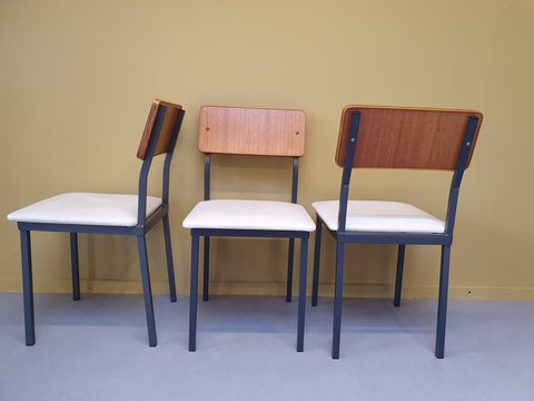 3x Vintage stoelen Auping