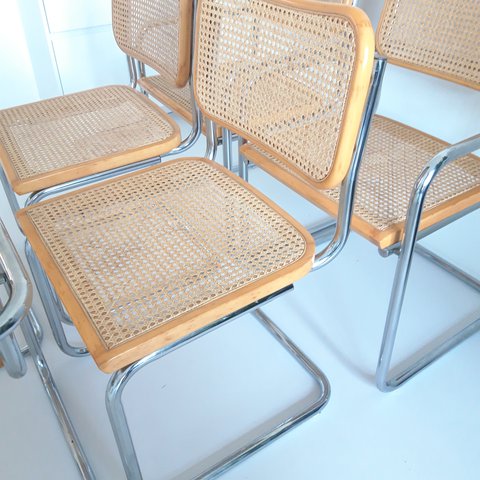 6x Vintage Marcel Breuer stoelen