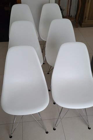 6x Vitra Eames DSR Stühle