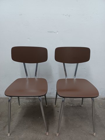 Formica tafel met 2 stoeltjes