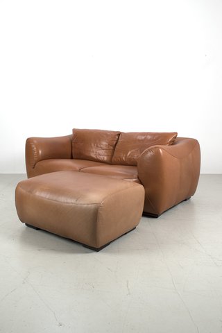 Gerard vd Berg 2 seater sofa + ottoman