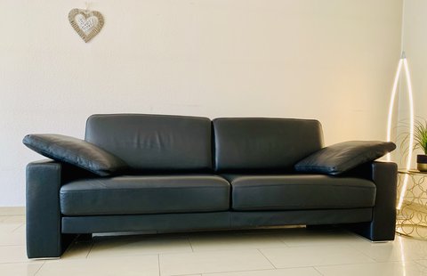 Rolf Benz Ego Leather sofa black