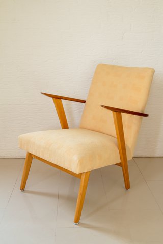 Vintage fauteuil jaren 60 geel