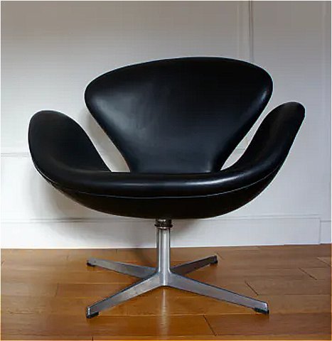 Arne Jacobsen Swan fauteuil in leer