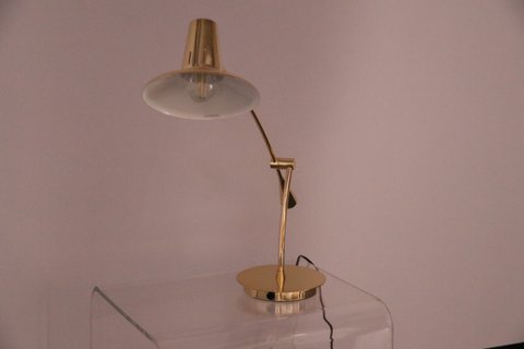 2x desk or table lamps in brass by Massive - Belgium - 1980's
