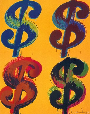 Andy Warhol  Offset  Four Dollars 1982