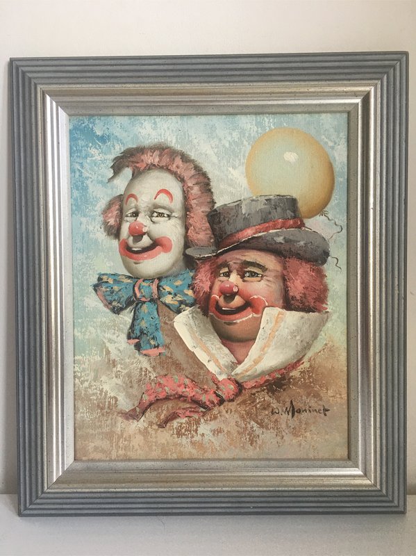 Two Clowns, W. Moninet (1937-1999)