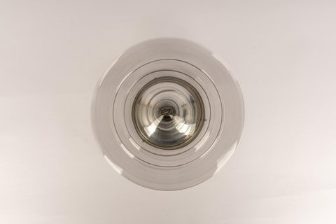 Large Space Age Clear Glass Wall Light from Doria