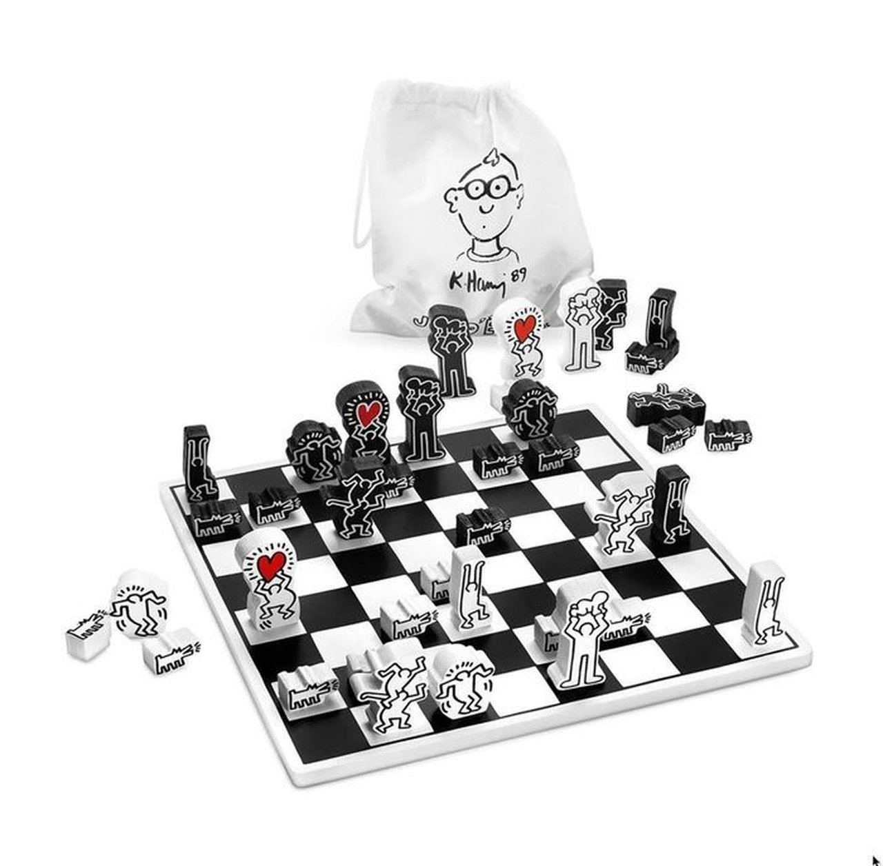 Image 1 of Keith Haring schaakspel / decoratief object