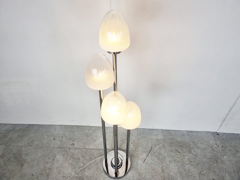 Vintage AV Mazzega murano glazen vloerlamp