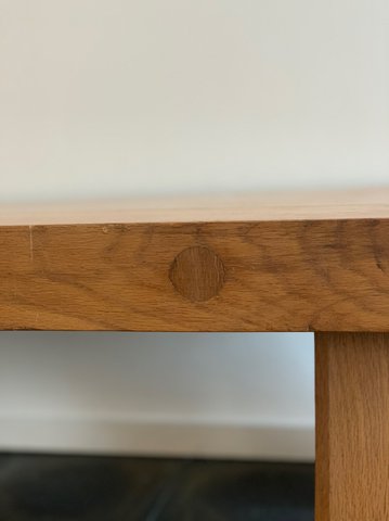 Brutalist oak coffee table