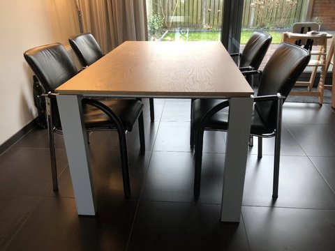 Arco Dining Table Wood and Metal