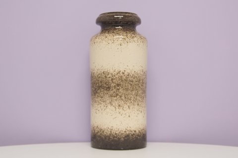 brown & white speckled West Germany vase