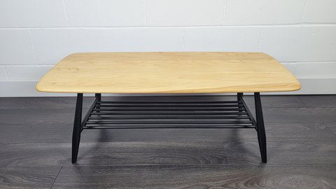 Ercol Coffee Table with Black Legs, 1970s
