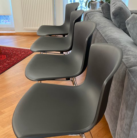 4x Knoll Bertoia Plastic Side Chairs