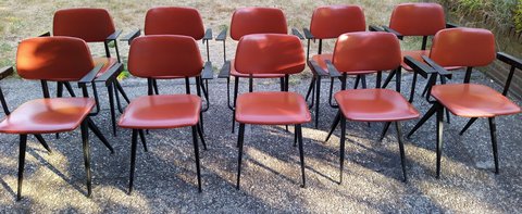10 x Galvanitas S16 retro stoel (eetkamerstoel of kantoorstoel)