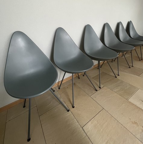 6x Fritz Hansen Drop Chair chair