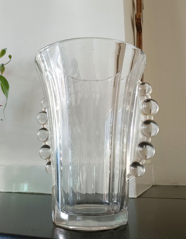 Val Saint Lambert Criquet Art-Deco-Vase