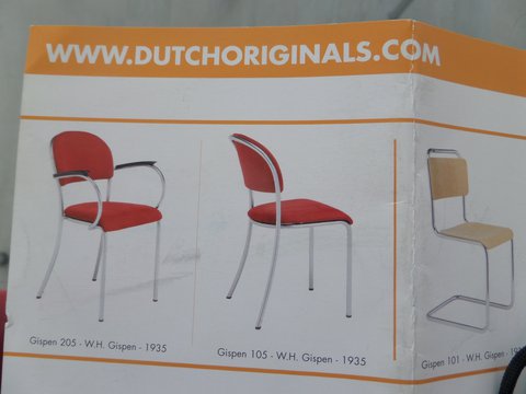 4x W.H. Gispen 205 stoel