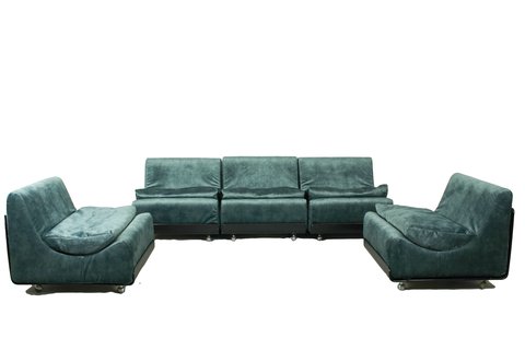 Six-part Lounge Sofa Set Orbis designed by Luigi Colani for COR, 1969.