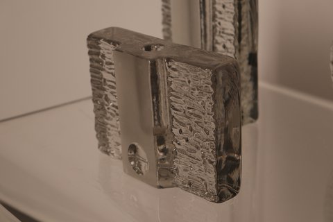 3x Ice block solifleur vase