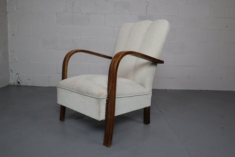 Art deco oak armchair
