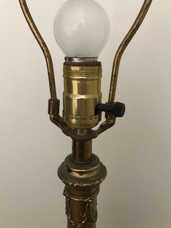 Loevsky & Loevsky White Metal Castings #8548 vintage tafellamp