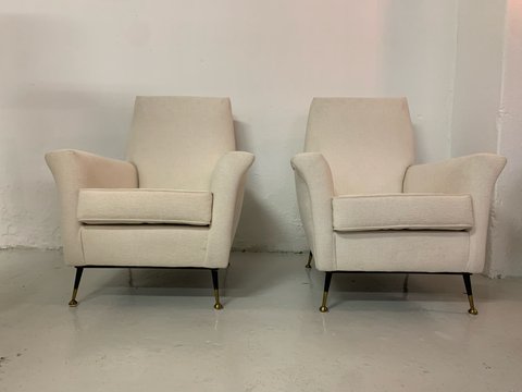 2x Italiaans design fauteuils