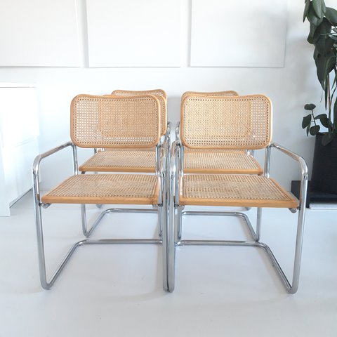 6x Vintage Marcel Breuer stoelen