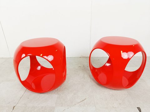 Pair of space age side tables, 1970