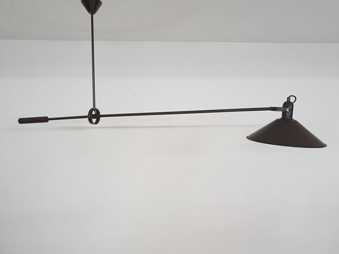 J.J.M. Hoogervorst for Anvia Almelo counter balance ceiling or pendant light, The Netherlands 1950's