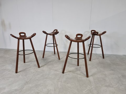 Mid century brutalist bar stools, 1960s