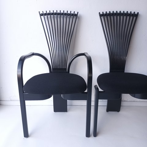 4x vintage Totem Dining Chairs