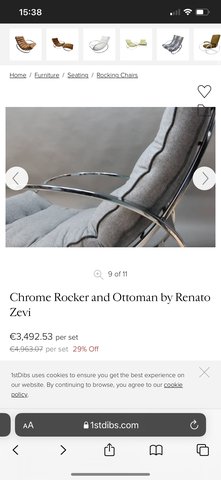 Renato Zevi Rocking chair Ellipse