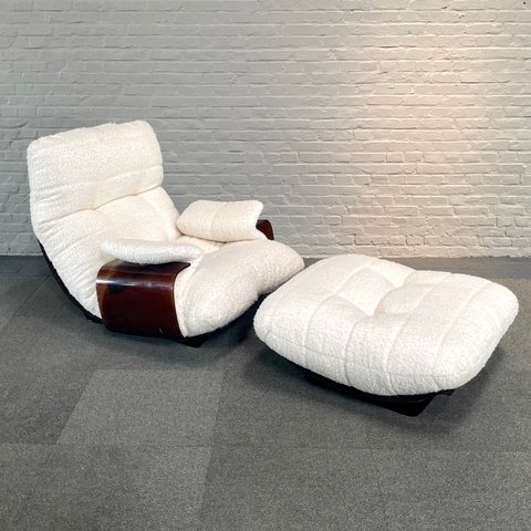 Ligne Roset Marsala lounge chair with ottoman by Michel Ducaroy