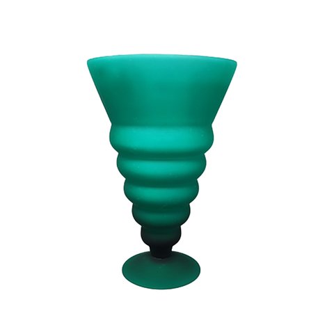 Grün Vintage Vase aus Murano-Glas von Michielotto
