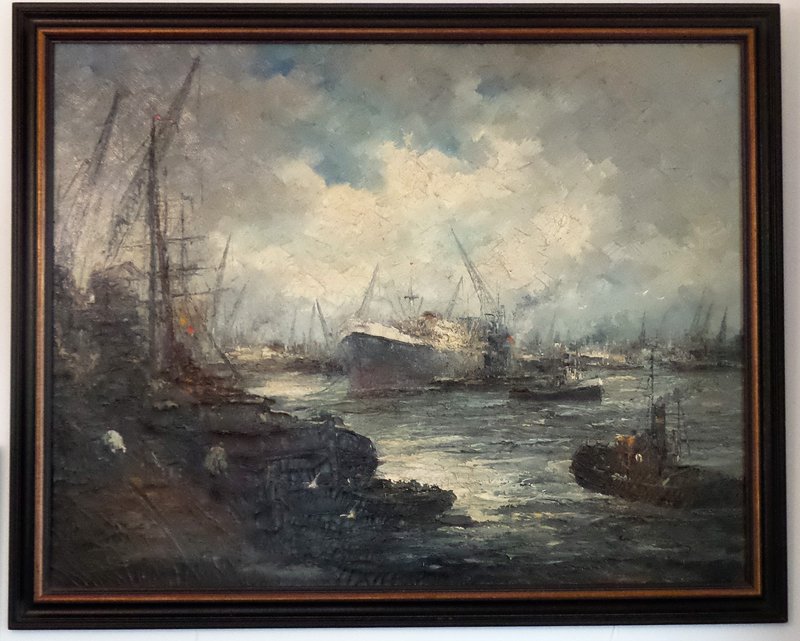J.H.H. Bévort "Port view of Rotterdam" (Aus der Sammlung von Pim Fortuyn)