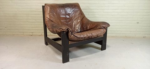 Vintage leren fauteuil 