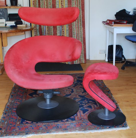 Stokke Peel armchair with ottoman