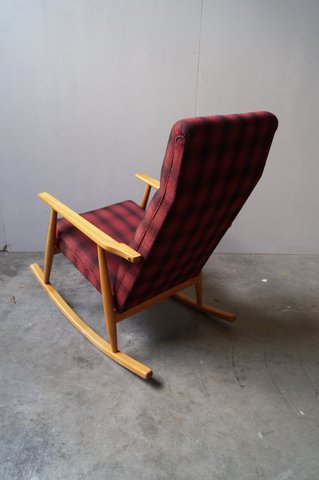 Vintage schommelstoel - fauteuil uit de jaren 70