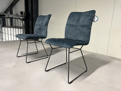 2 Musterring Adore stoelen blauw stof