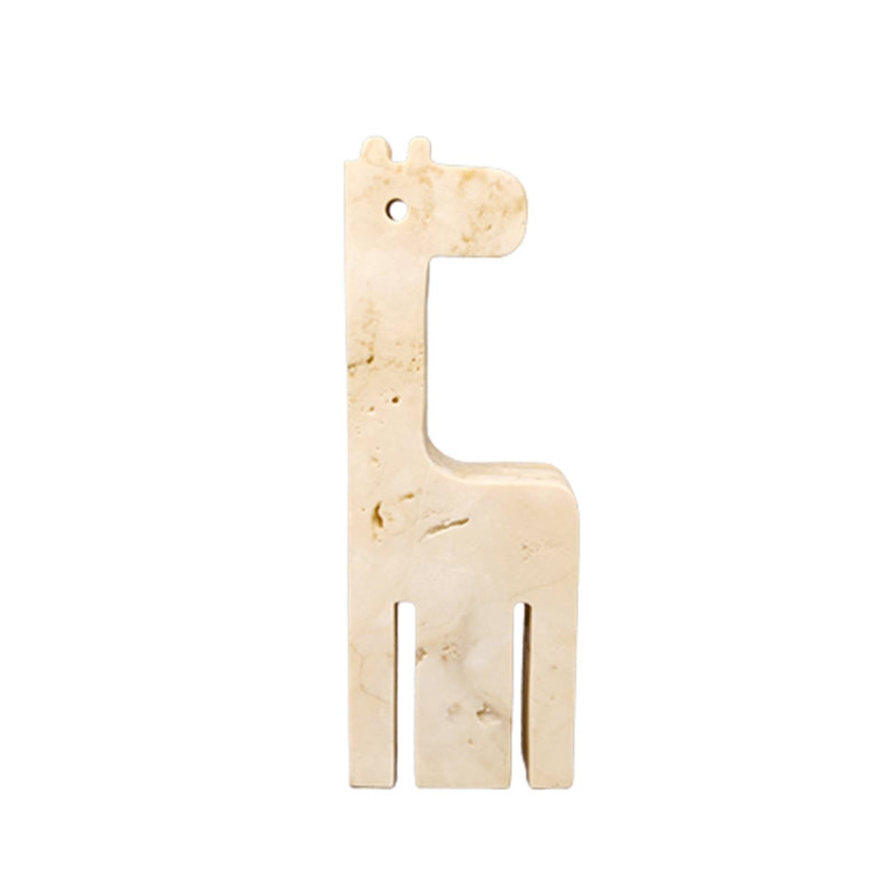 Vintage Travertijn Giraffe Sculptuur door Enzo Mari voor F.lli Mannelli image 3