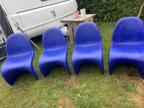 4 x Vitra Verner Panton chairs