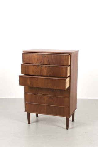 Danish high chest of drawers