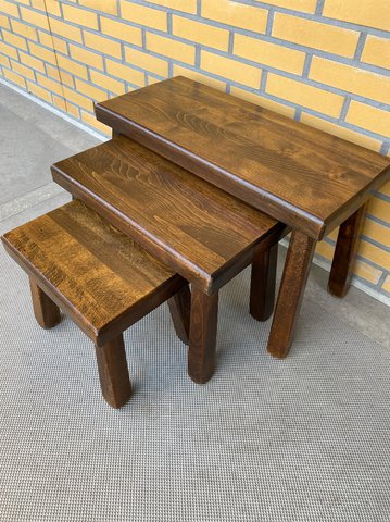3x Brutalist side table / stool