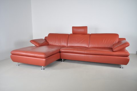 W. Schillic leather lounge sofa